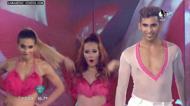 Cinthia Fernandez hot upskirt in Bailando 2015