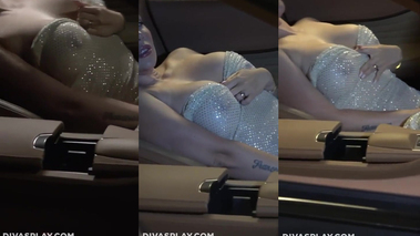 Wanda nara con vestido medio transparente