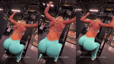 Martita Fort (hija de ricardo fort)  entrna el Ojete en el gym