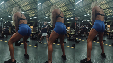 Martita Fort (hija de ricardo fort)  entrena el Ojete en el gym  2