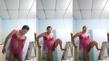 yo vestida con un sexy y sensual babydoll transparente