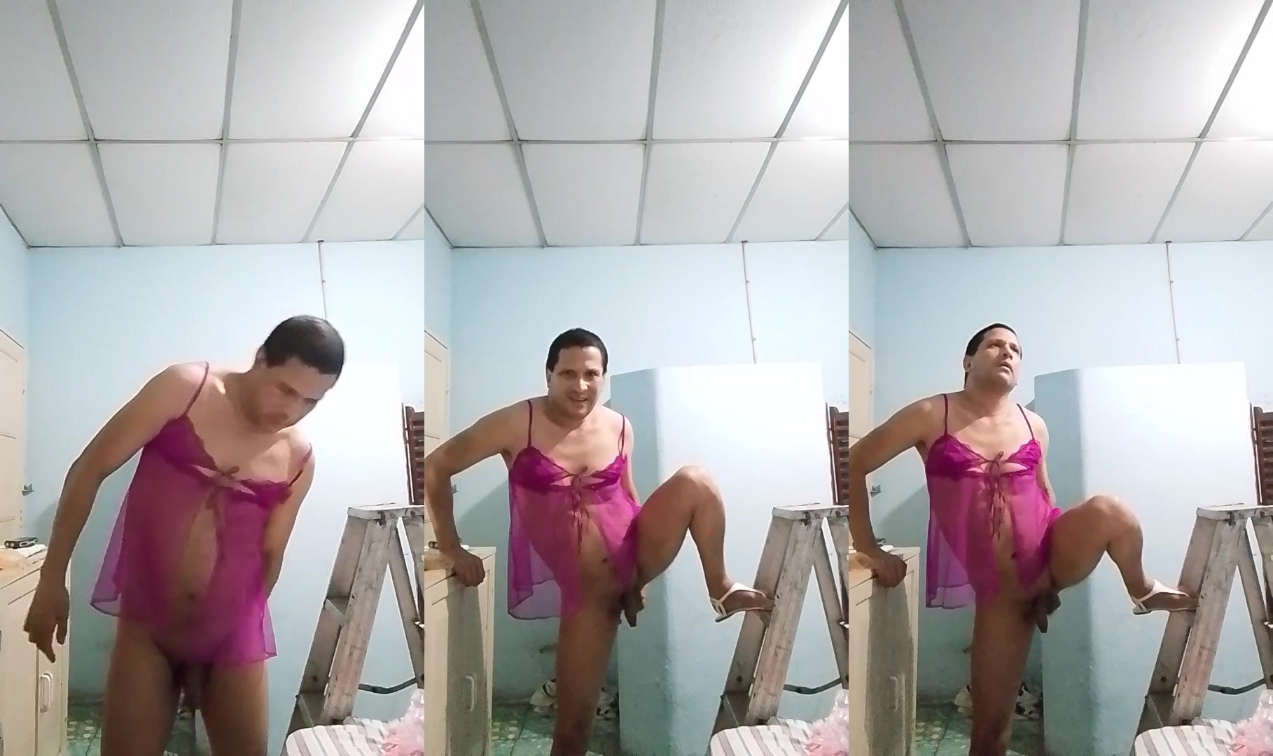 yo vestida con un sexy y sensual babydoll transparente