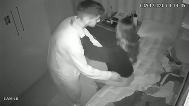 capturados x la camara de seguridad garchando